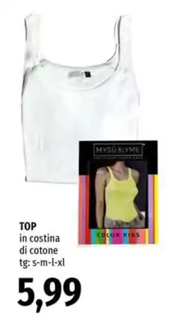 Famila TOP in costina di cotone offerta