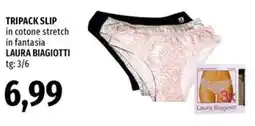Famila TRIPACK SLIP in cotone stretch in fantasia LAURA BIAGIOTTI offerta