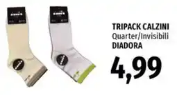 Famila TRIPACK CALZINI Quarter/Invisibili DIADORA offerta