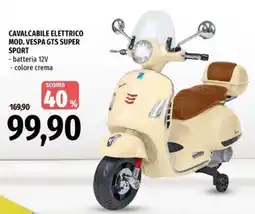 Famila Cavalcabile elettrico mod. vespa gts super sport offerta