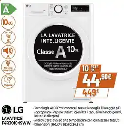 Ipercoop LG Lavatrice F4R3010NSWW offerta