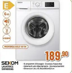 Ipercoop Sekom lavatrice SWMH106S offerta