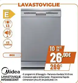 Ipercoop Midea lavastoviglie MFD60S131XIT offerta