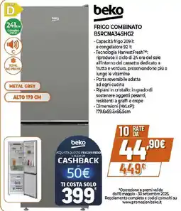 Ipercoop Beko frigo combinato B5RCNA345HG2 offerta