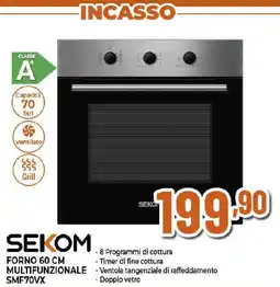 Ipercoop Sekom forno 60 cm multifunzionale SMF70VX offerta