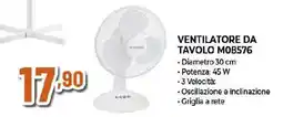 Ipercoop Ventilatore da tavolo MOB576 offerta