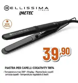 Ipercoop BELLISSIMA Piastra per capelli creativity 11874 offerta