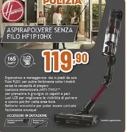 Ipercoop Hoover aspirapolvere senza filo HF1P10HX offerta