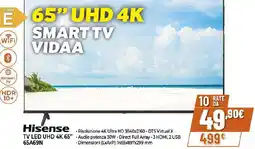 Ipercoop Hisense TV LED UHD 4K 65" 65A69N offerta