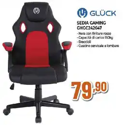Ipercoop Glück sedia gaming GHGC242647 offerta