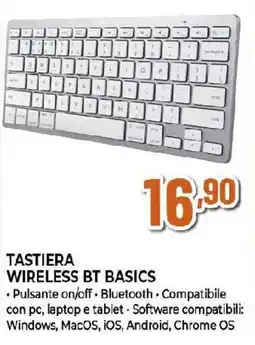 Ipercoop Trust tastiera wireless bt basics offerta