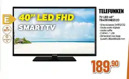 Ipercoop TELEFUNKEN TV LED 40" TE40900B5312D offerta