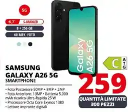 Comet Samsung galaxy A26 5G smartphone offerta