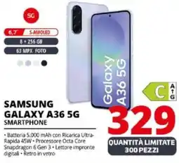 Comet Samsung galaxy A36 5G smartphone offerta