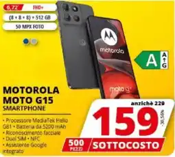 Comet Motorola moto G15 smartphone offerta