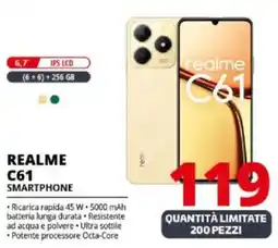 Comet Realme C61 smartphone offerta