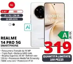 Comet Realme 14 pro 5G smartphone offerta