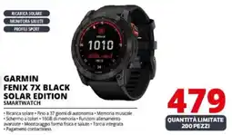 Comet Garmin fenix 7x black solar edition smartwatch offerta