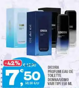 Splendidi e Splendenti Dicora profumi eau de toilette donna/uomo vari tipi offerta