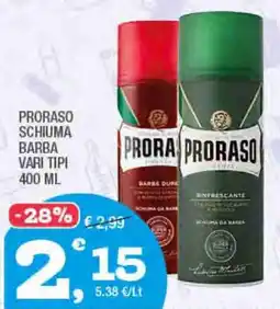 Splendidi e Splendenti Proraso schiuma barba vari tipi offerta