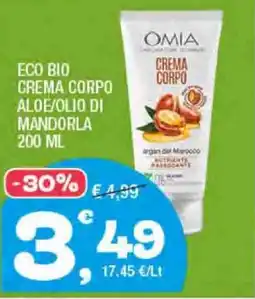 Splendidi e Splendenti Eco bio crema corpo aloe/olio di mandorla offerta