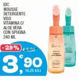 Splendidi e Splendenti Idc mousse detergente viso vitamina c/ aloe vera con spugna offerta