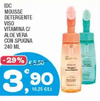 Splendidi e Splendenti Idc mousse detergente viso vitamina c/ aloe vera con spugna offerta