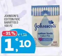 Splendidi e Splendenti Johnson's cotton fioc barattolo 100 pz offerta