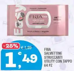 Splendidi e Splendenti Fria salviettine struccanti utility con tappo 64 pz offerta