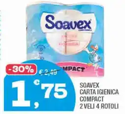 Splendidi e Splendenti Soavex carta igienica compact 2 veli 4 rotoli offerta