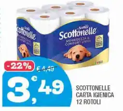 Splendidi e Splendenti Scottonelle carta igienica 12 rotoli offerta