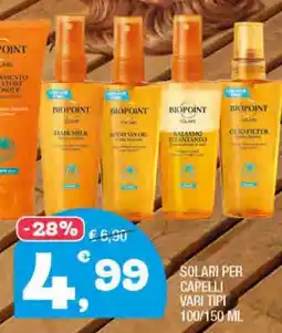 Splendidi e Splendenti BIOPOINT Solari per capelli vari tipi offerta