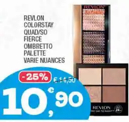 Splendidi e Splendenti Revlon colorstay quad/so fierce ombretto palette varie nuances offerta