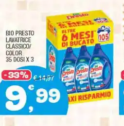 Splendidi e Splendenti Bio presto lavatrice classico/ color 35 dosi x 3 offerta