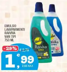 Splendidi e Splendenti Emulsio lavapavimenti ravviva vari tipi offerta