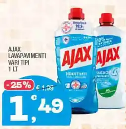 Splendidi e Splendenti Ajax lavapavimenti vari tipi offerta