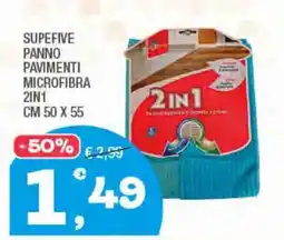 Splendidi e Splendenti Supefive panno pavimenti microfibra 2in1 cm 50 x 55 offerta