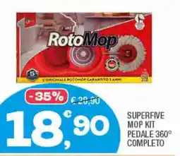 Splendidi e Splendenti Superfive mop kit pedale 360° completo offerta