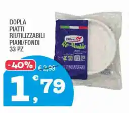 Splendidi e Splendenti Dopla piatti riutilizzabili piani/fondi 33 pz offerta