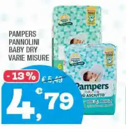 Splendidi e Splendenti Pampers pannolini baby dry varie misure offerta