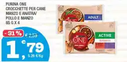 Splendidi e Splendenti Purina one crocchette per cane manzo e anatra/ pollo e manzo offerta