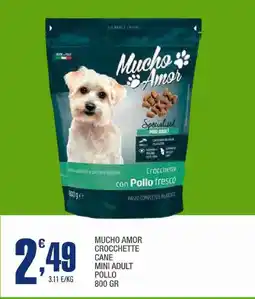 Splendidi e Splendenti Mucho amor crocchette cane mini adult pollo offerta