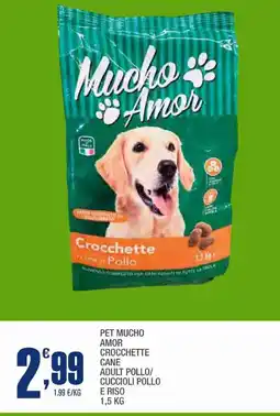 Splendidi e Splendenti Pet mucho amor crocchette cane adult pollo/ cuccioli pollo e riso offerta