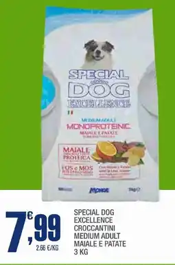 Splendidi e Splendenti Special dog excellence croccantini medium adult maiale e patate offerta