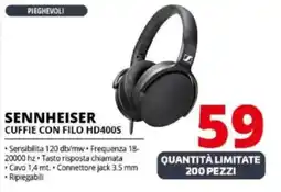 Comet Sennheiser cuffie con filo HD400S offerta