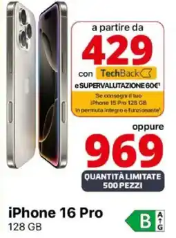 Comet iPhone 16 Pro 128GB offerta