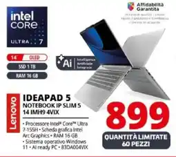 Comet Lenovo IDEAPAD 5 NOTEBOOK IP SLIM 5 14 IMH9 4VIX offerta