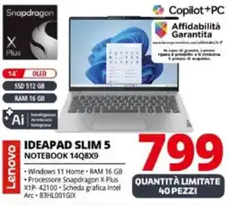 Comet Lenovo IDEAPAD SLIM 5 NOTEBOOK 14Q8X9 offerta