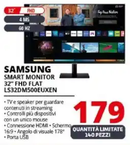 Comet SAMSUNG SMART MONITOR 32" FHD FLAT LS32DM500EUXEN offerta