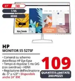 Comet HP Monitor5 MS HDMI S5 527SF offerta